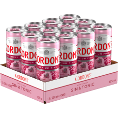 GORDON'S Premium Pink Distilled Gin & Tonic 10 % vol. - Tray 12 x 0,25 l 