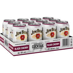 Jim Beam Black Cherry Cocktail - Tray 12 x 0,33 l 