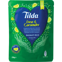Tilda Pure Basmatireis gedämpft mit Limette & Koriander 250 g 