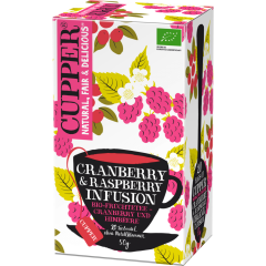 CUPPER Bio Cranberry & Raspberry Früchtetee 20 Teebeutel 