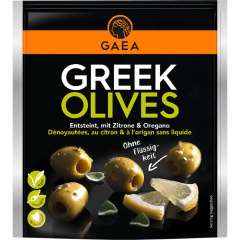 GAEA Greek Olives ohne Stein Zitrone Oregano 150 g 