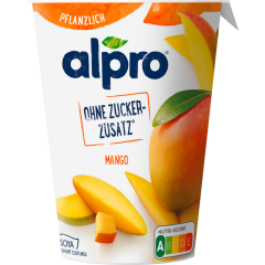 alpro Soja-Joghurtalternative Mehr Frucht ohne Zuckerzusatz Mango 400 g 
