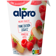 alpro Soja-Joghurtalternative mehr Frucht Himbeere-Apfel 400 g 