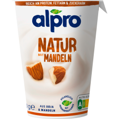 alpro Soja-Joghurtalternative Natur mit Mandeln 400 g 