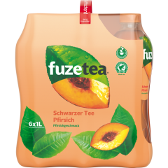 fuze tea Schwarzer Tee Pfirsich - 6-Pack 6 x 1 l 