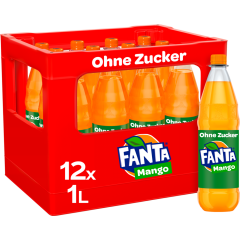Fanta Mango ohne Zucker - Kiste 12 x 1 l 