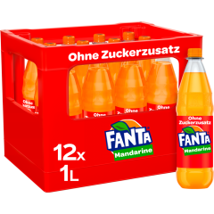 Fanta Mandarine ohne Zucker - Kiste 12 x 1 l 