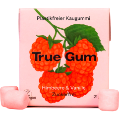 True Gum Plastikfreier Kaugummi Himbeere & Vanille 21 g 