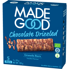 MadeGood Bio Chocolate Drizzled Granola Bars Vanille Flavour 5 x 24 g 