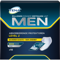 Tena Men Discreet Protection Mittel Einlagen 10 Stück 