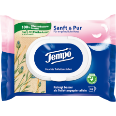 Tempo Sanft & Pur feuchte Toilettentücher 42 Blatt 