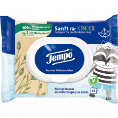 Tempo Sanft für Kinder feuchtes Toilettenpapier 42 Blatt 