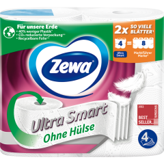 Zewa Ultra Smart Toilettenpapier weiß 4-lagig 4 x 280 Blatt 