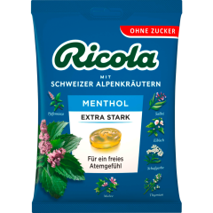 Ricola Menthol extra stark ohne Zucker 75 g 