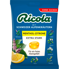Ricola Menthol-Zitrone extra stark ohne Zucker 75 g 