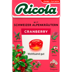 Ricola Cranberry Hustenbonbons ohne Zucker 50 g 