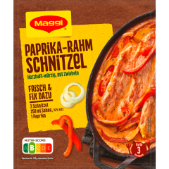 Maggi Fix für Paprika-Rahm Schnitzel für 3 Portionen 