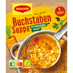 Maggi Guten Appetit Buchstaben Suppe für 4 Teller 