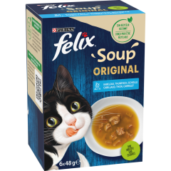 Purina felix Soup Geschmacksvielfalt aus dem Wasser 6 x 48 g 