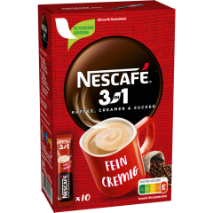 Nescafé 3 in 1 Kaffee, Creamer & Zucker Sticks 10 Stück 