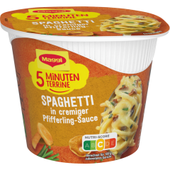 Maggi 5 Minuten Terrine Spaghetti in Pfifferling-Rahmsauce 54 g 