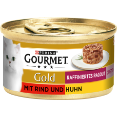 Purina Gourmet Gold Raffiniertes Ragout Duetto mit Rind und Huhn 85 g 