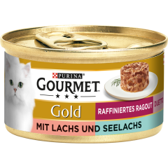 Purina Gourmet Gold Raffiniertes Ragout mit Lachs und Seelachs 85 g 
