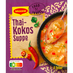 Maggi Food Travel Thai Kokos Suppe für 2 Teller 