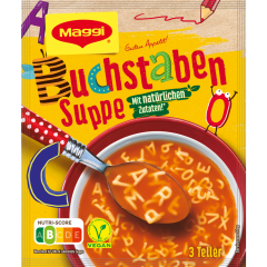Maggi Guten Appetit Kids Tomaten Buchstaben Suppe für 3 Teller 