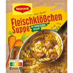 Maggi Guten Appetit Fleischklößchen Suppe für 3 Teller 