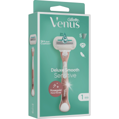 Gillette Venus Deluxe Smooth Sensitive Roségold Rasierer mit 1 Klinge 