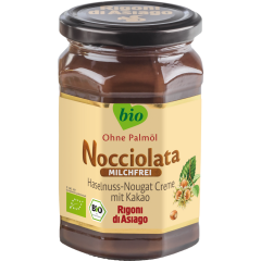 Rigoni di Asiago Bio Nocciolata Milchfrei Nuss-Nougat-Aufstrich mit feinem Kakao & Haselnüssen 270 g 