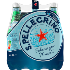 San Pellegrino Mineralwasser mit Kohlensäure - 6-Pack 6 x 1 l 