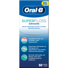 Oral-B Superfloss Zahnseide Fäden 50 Stück 