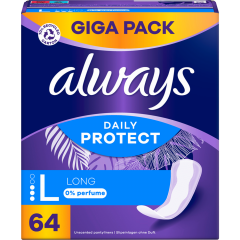 always Daily Slipeinlagen Protect Long ohne Duft Gigapack 64 Stück 