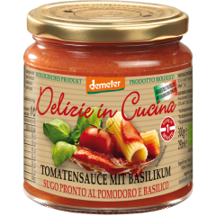 Delizie in Cucina Demeter Tomatensauce mit Basilikum 300 g 