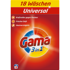 Gama Universal Vollwaschmittel Pulver 18 Waschladungen 