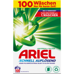 Ariel Universal+ Vollwaschmittel Pulver 100 Waschladungen 