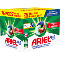 Ariel All in 1 Pods Universal Vollwaschmittel 76 Waschladungen 