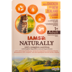 IAMS Naturally Katze Erwachsen Huhn & Lamm 85 g 