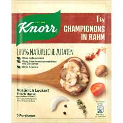 Knorr Natürlich Lecker! Champignons in Rahm für 3 Portionen 