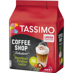 Tassimo Coffee Shop Selections Typ Hazelnut Praline Latte 8 + 8 Kapseln 