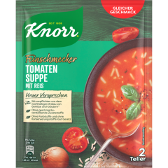 Knorr Feinschmecker Tomatensuppe mit Reis für 2 Teller 