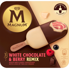 LANGNESE Magnum White Chocolate & Berry Remix 3 Stück 