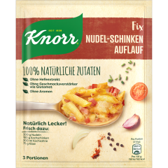 Knorr Natürlich Lecker! Nudel-Schinken Auflauf für 3 Portionen 