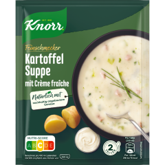 Knorr Feinschmecker Kartoffel Creme Fraiche Suppe für 2 Teller 