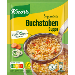 Knorr Suppenliebe Buchstaben-Suppe für 3 Teller 