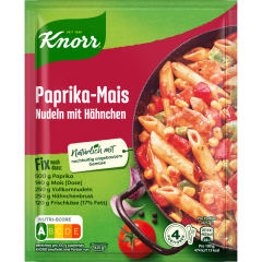 Knorr Familien-Fix Paprika-Mais Nudeln mit Hähnchen für 4 Portionen 