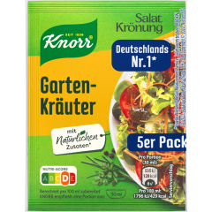 Knorr Salatkrönung Würzige Gartenkräuter für 5 x 90 ml 