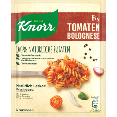 Knorr Natürlich Lecker! Tomaten Bolognese für 3 Portionen 